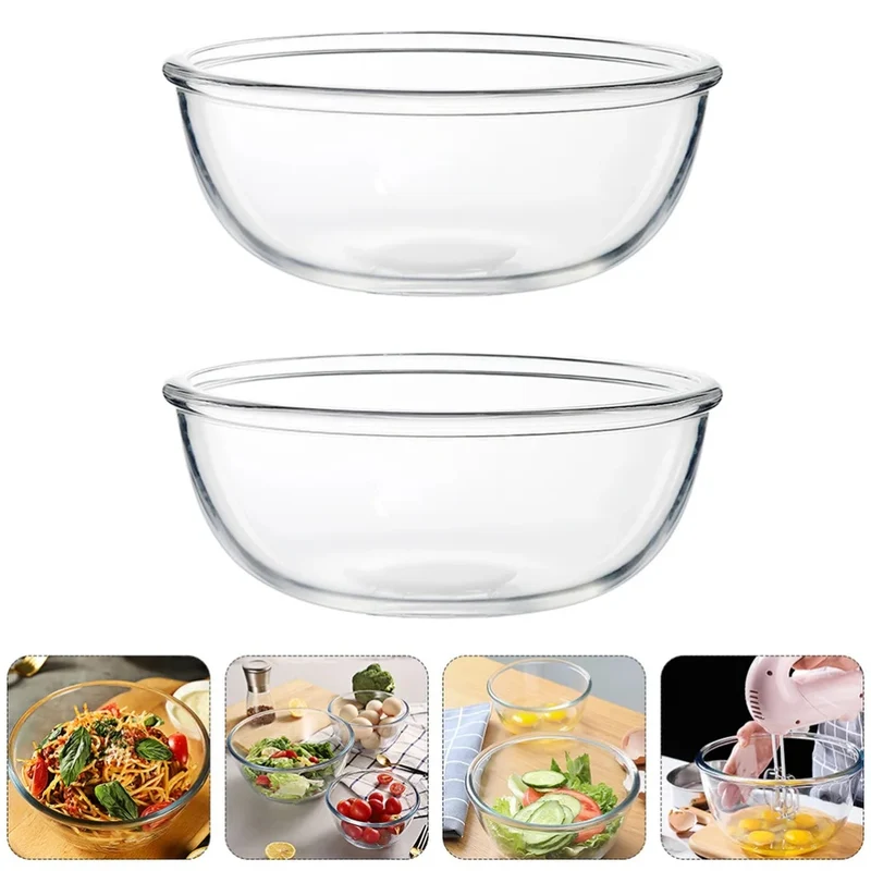 Tempered Borosilicate Glass Mixing Bowl 2L