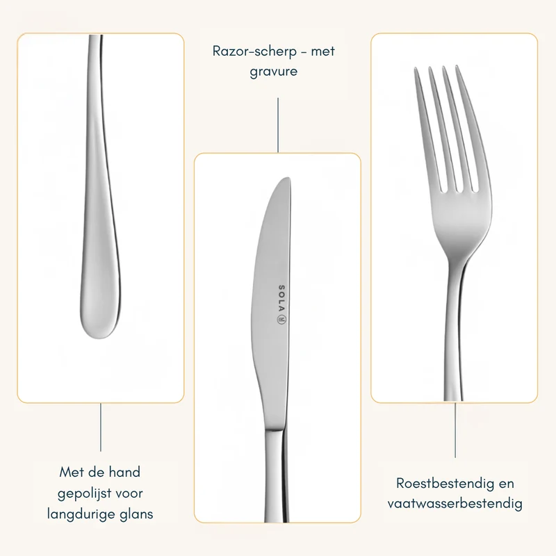 Sola Besteckset Florenz - 18/10 Edelstahl - 100-teilig / 12 Personen