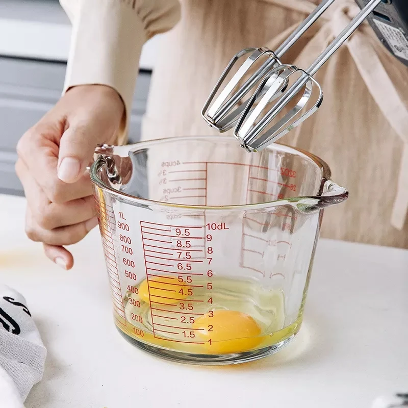 1000 ml Clear Glass Measuring Cup Pour Heat Resistant