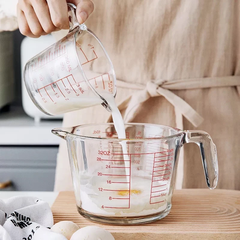 1000 ml Clear Glass Measuring Cup Pour Heat Resistant