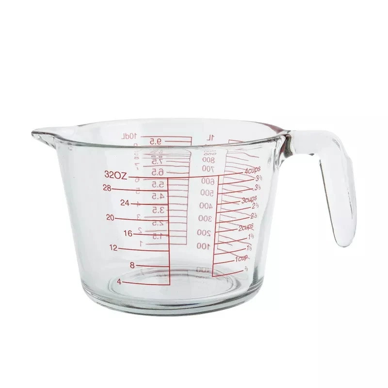 1000 ml Clear Glass Measuring Cup Pour Heat Resistant