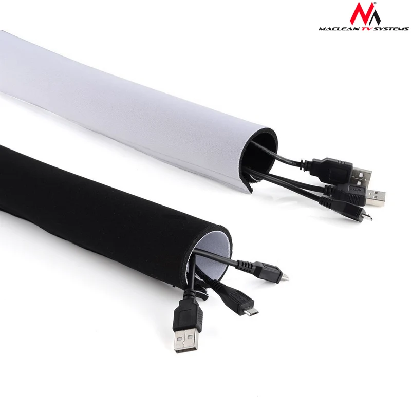 Maclean Adjustable Cable Channel MCTV-672 Black and White to choose