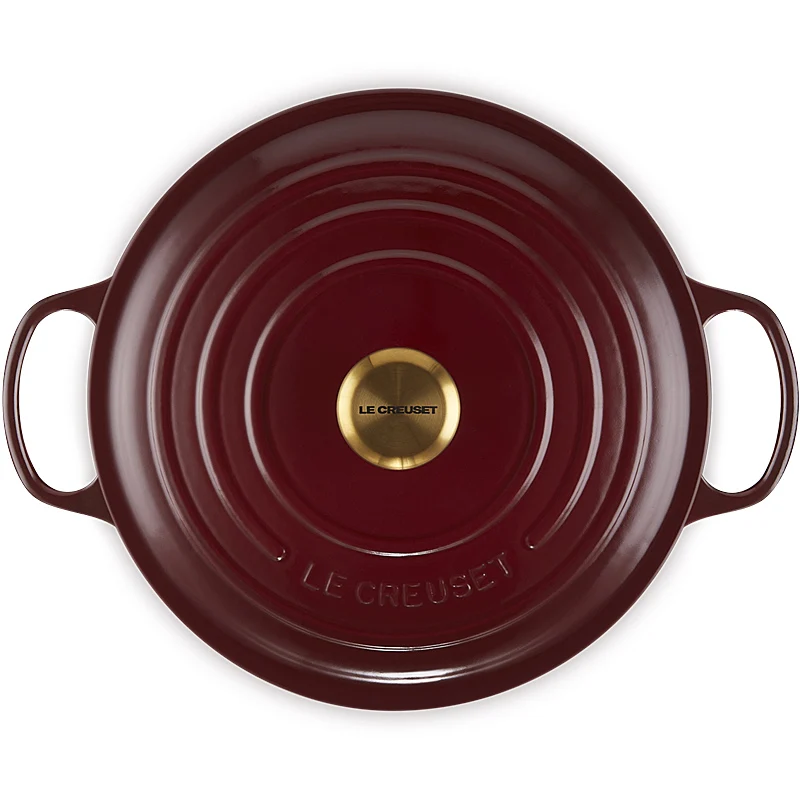 Le Creuset Bräter Signature rund 24 cm Garnet