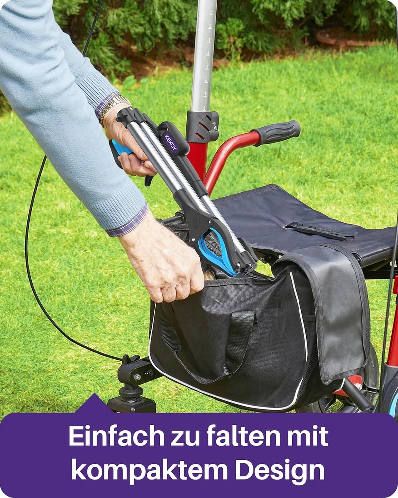KEKOY Greifer für Senioren Testsieger 110cm Robuste Aluminium, Müllzange Greifzange Profi, Extra Lan