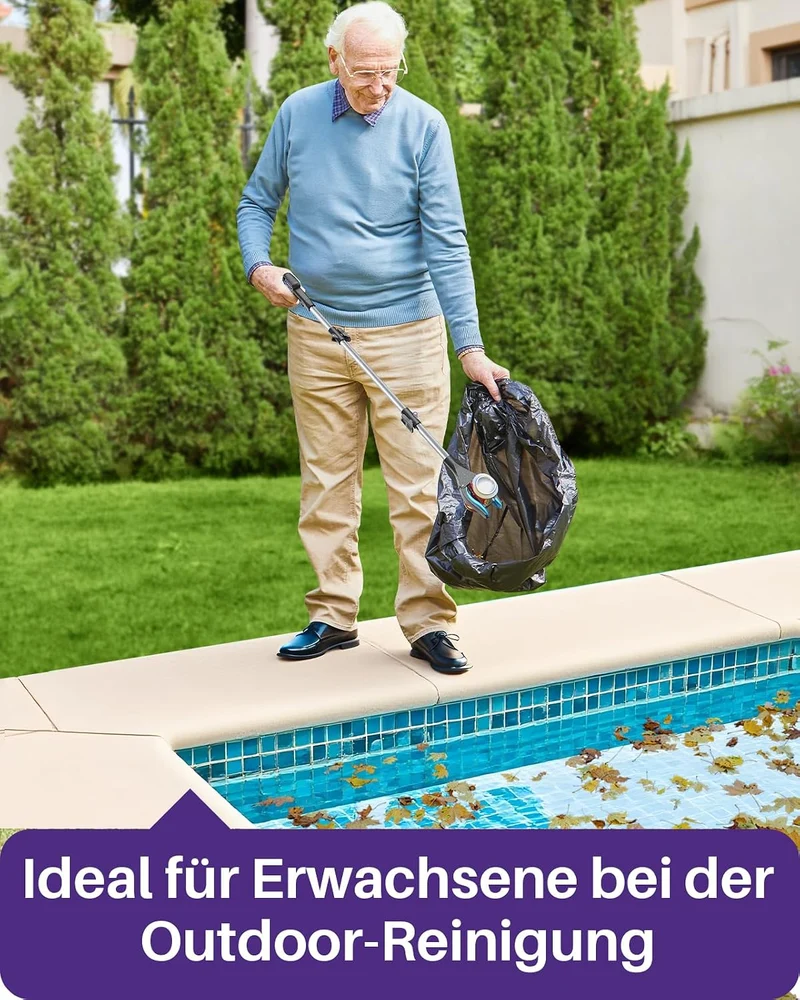 KEKOY Greifer für Senioren Testsieger 110cm Robuste Aluminium, Müllzange Greifzange Profi, Extra Lan