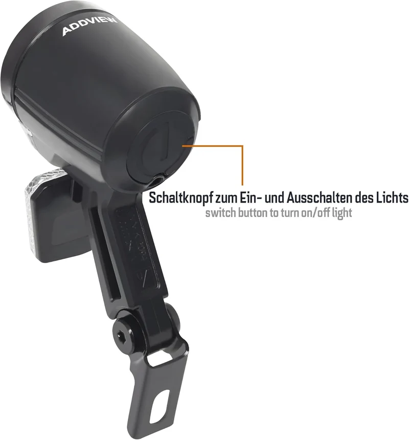 Dynamo Frontlicht 50 Lux Nova M50 – StVZO zugelassen, LED mit Doppel-Linsentechnologie, Tagfahrlicht