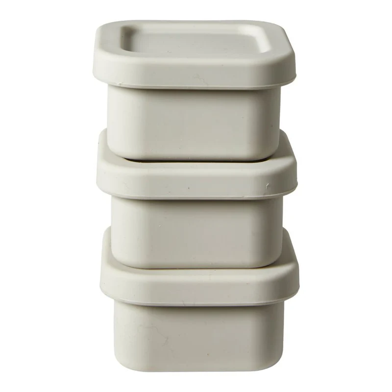 Lebensmittelaufbewahrung 6-teilig – 9,5x9,5x8 cm Silikon grau