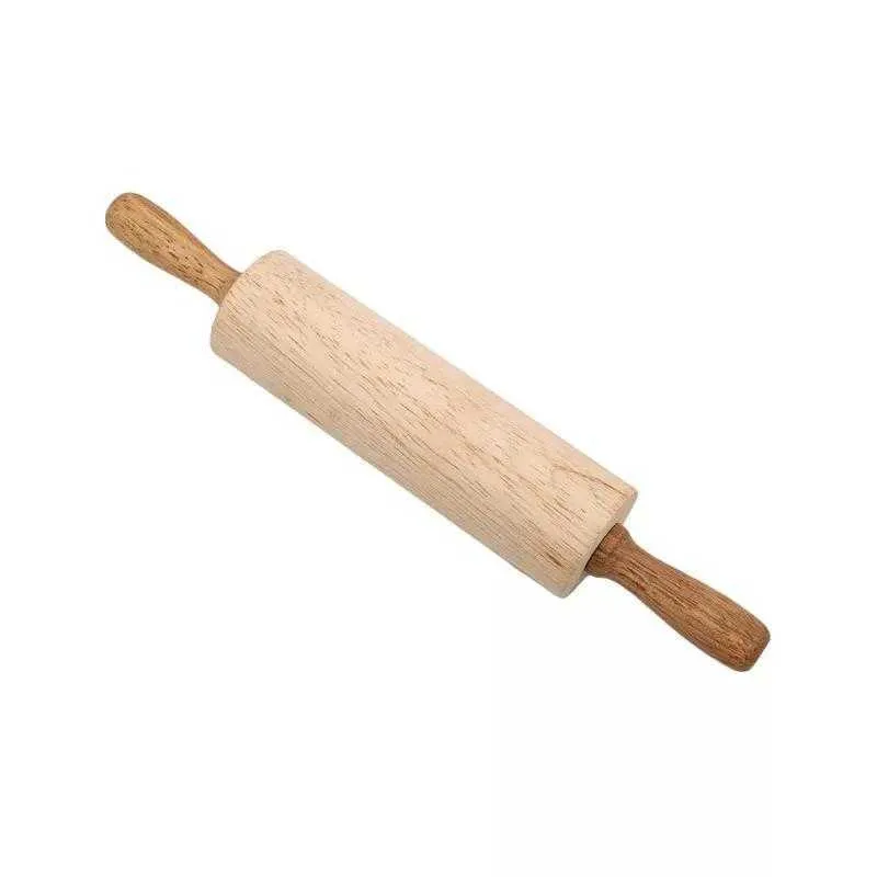 Ergonomic Wooden Rolling Pin 35cm - Perfect for Baking