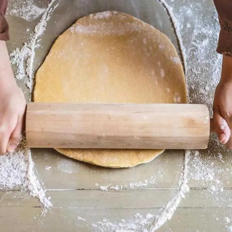 Ergonomic Wooden Rolling Pin 35cm - Perfect for Baking