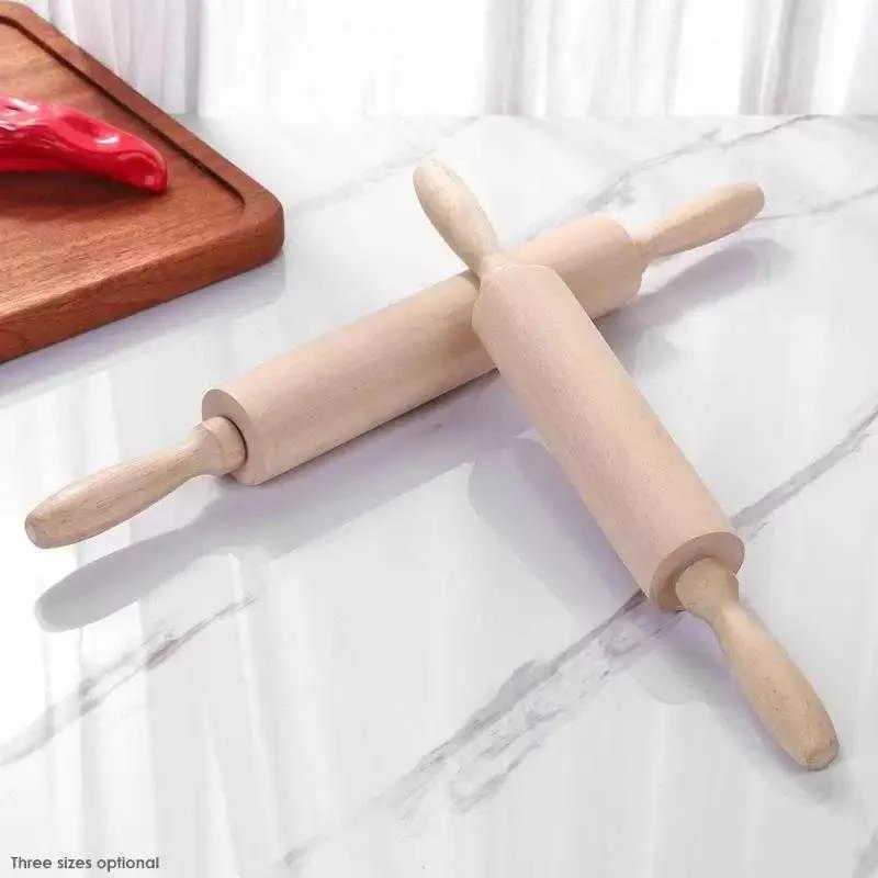 Ergonomic Wooden Rolling Pin 35cm - Perfect for Baking