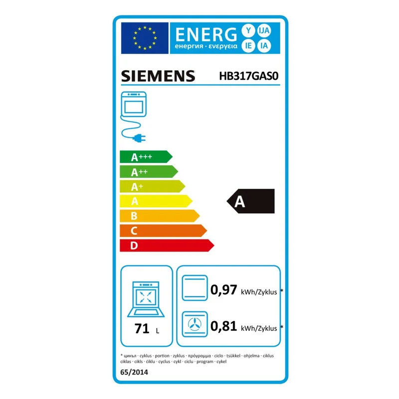 Siemens iQ500 HB317GAS0 Backofen Schwarz, Edelstahl