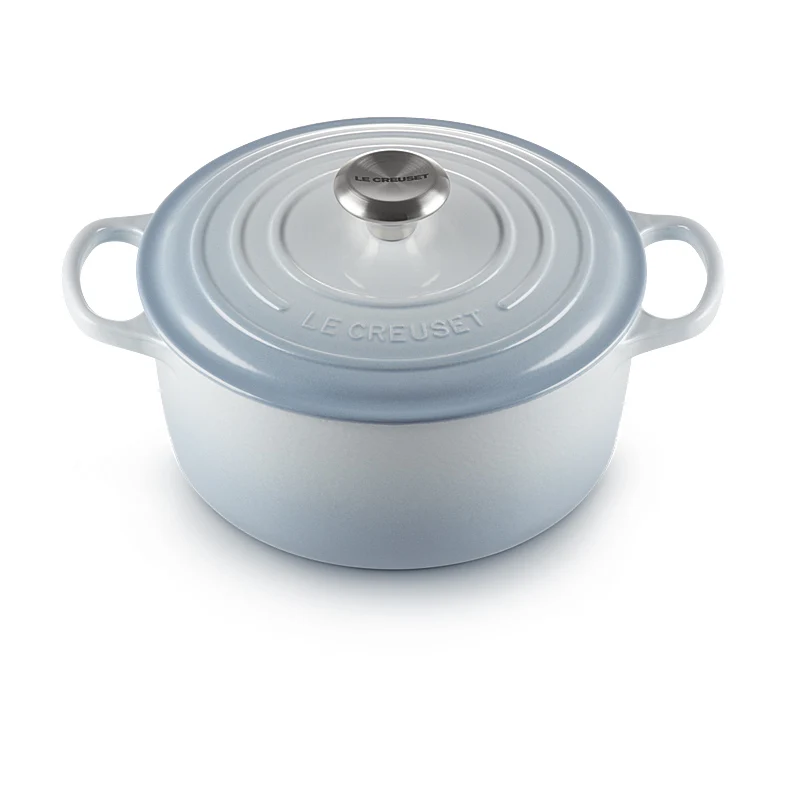 Le Creuset Bräter Signature rund 24 cm Coastal Blue