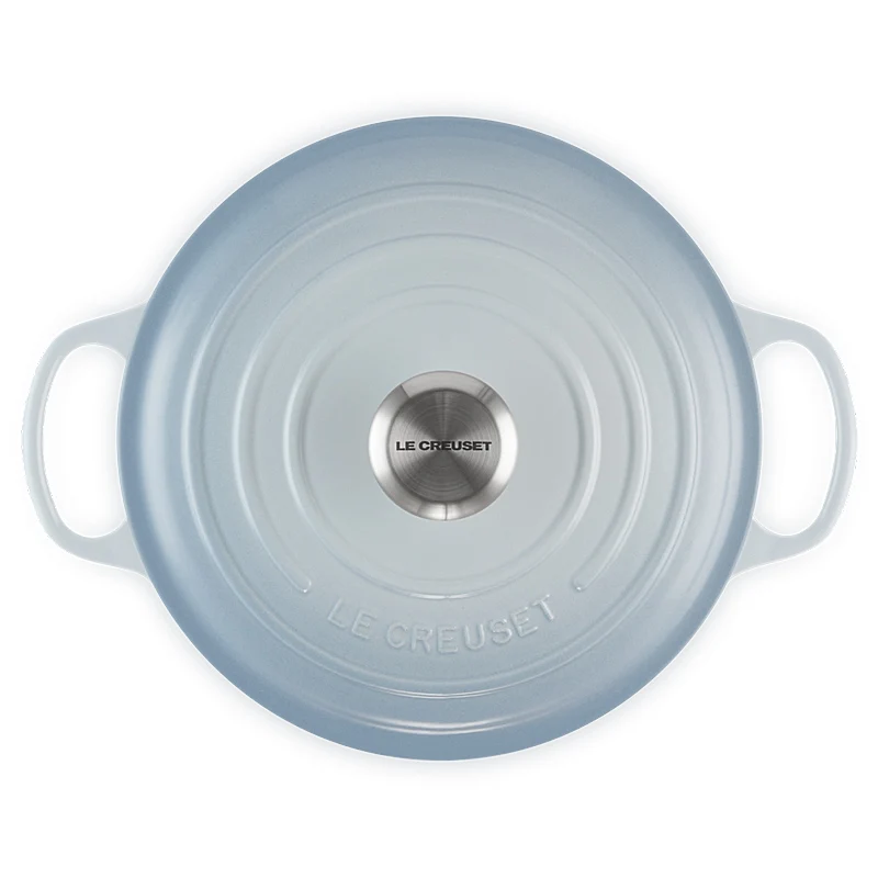 Le Creuset Bräter Signature rund 24 cm Coastal Blue