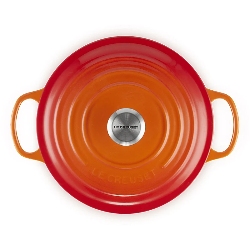Le Creuset Bräter Signature hoch 26 cm Ofenrot