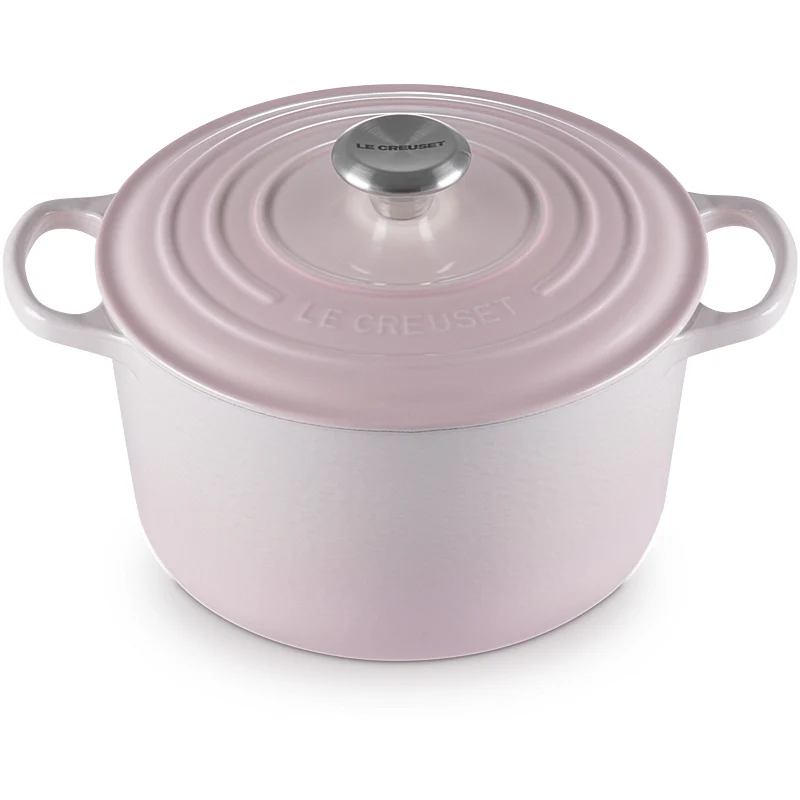 Le Creuset Bräter Signature hoch 24 cm Shell Pink