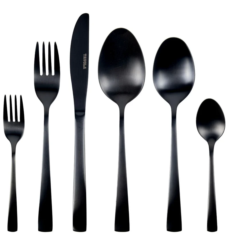 Studio Tavola Besteckset - Schwarz - 42 Teile / 8 Personen