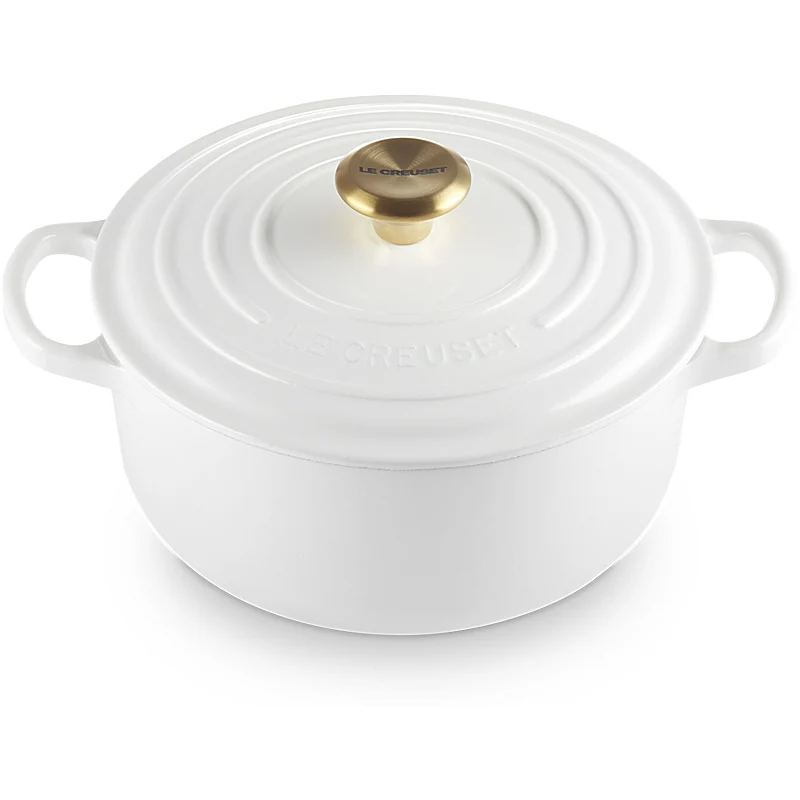 Le Creuset Bräter Signature rund 20 cm White