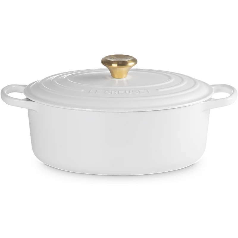 Le Creuset Bräter Signature oval 29 cm White