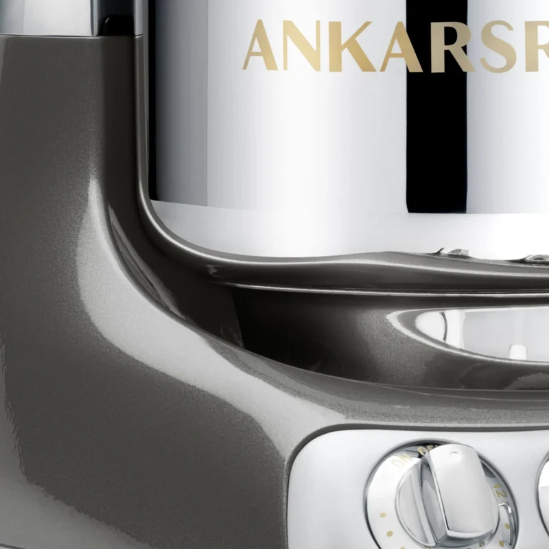 Ankarsrum Assistent Original 6230 - Black Chrome Hochglanz Metallic incl. Ice Creme Maker