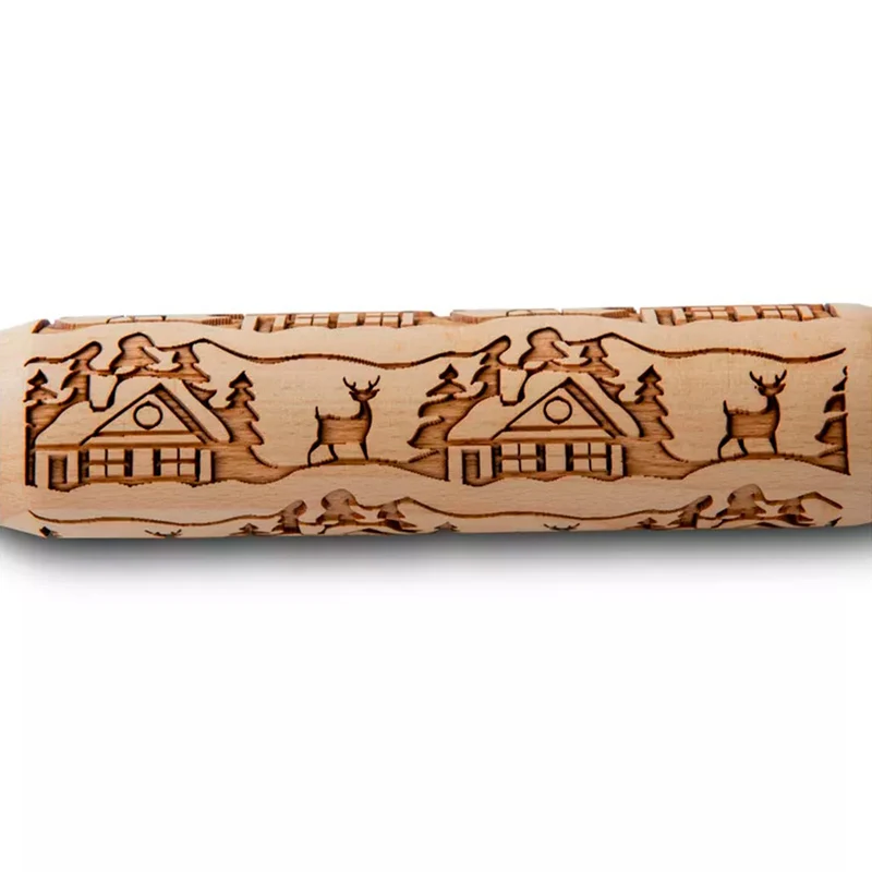Rodillo de madera decorado de Nordic Ware
