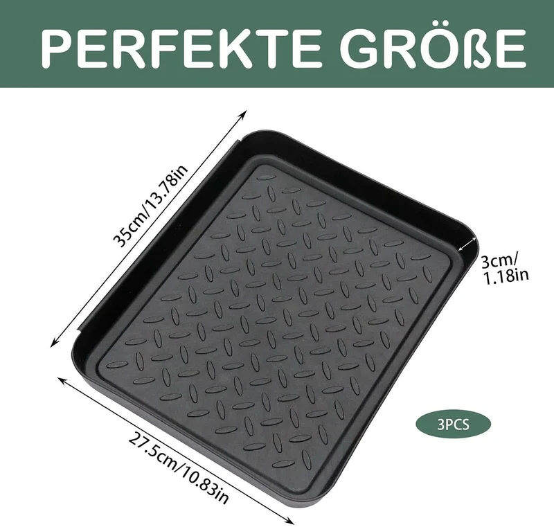 Schuhabtropfschale, Schuhablage Klein, Abtropfschale für Schuhe, Schuh Abtropfschalen mit erhöhtem R