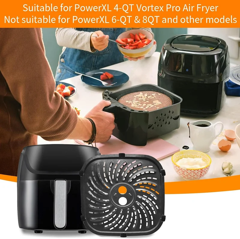 GCQ Air Fryer Zubehör für Russell Hobbs 4L 27160 Rapid Digital Air Fryer, 19 × 19 CM Lebensmittelqua