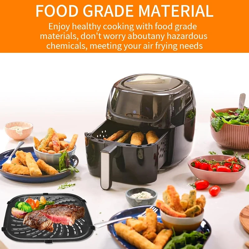 GCQ Air Fryer Zubehör für Russell Hobbs 4L 27160 Rapid Digital Air Fryer, 19 × 19 CM Lebensmittelqua