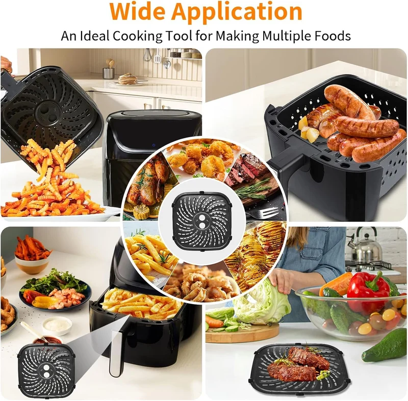 GCQ Air Fryer Zubehör für Russell Hobbs 4L 27160 Rapid Digital Air Fryer, 19 × 19 CM Lebensmittelqua