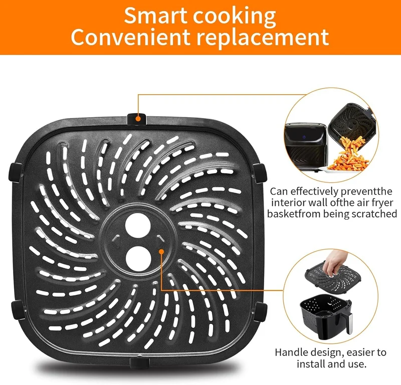 GCQ Air Fryer Zubehör für Russell Hobbs 4L 27160 Rapid Digital Air Fryer, 19 × 19 CM Lebensmittelqua