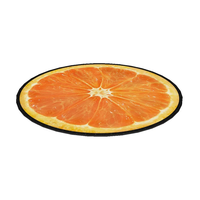 Arco Design Orbit Seat Cushion, Decorative Felt Chair Cushion, Diameter 35 cm, Round Seat Cover (Orange) EE0066