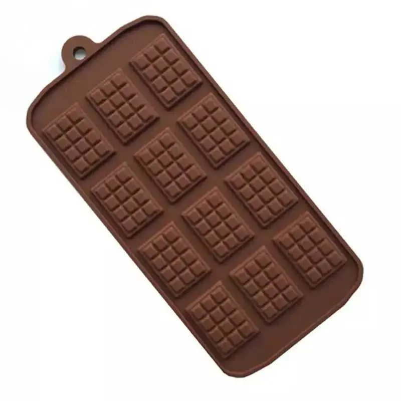 Silicone Mold 12 Cells Chocolate