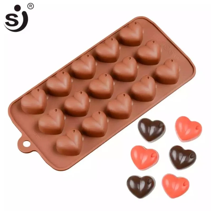 Silicone Chocolate Candy Molds Heart Shape