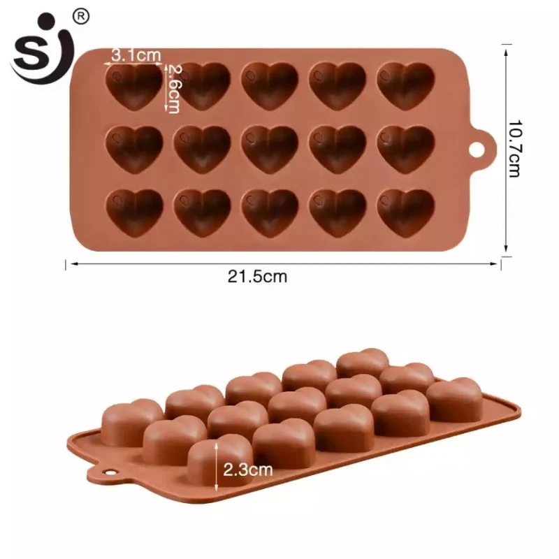 Silicone Chocolate Candy Molds Heart Shape