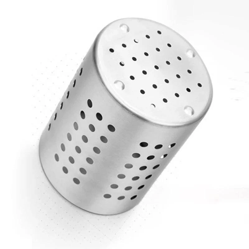 Stainless Steel Utensil Holder 12cm (Cutlery Caddy & Countertop Kitchen Organizer)