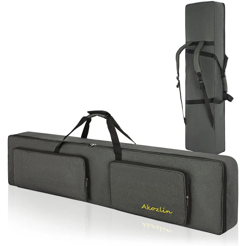 AKOZLIN Gigbag für 88 Tasten, tragbar, langlebig, für E-Piano, gepolstert, universal, wasserdicht, O