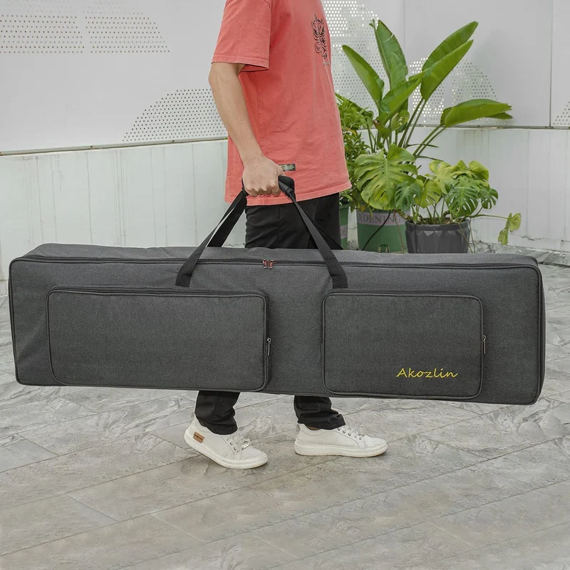 AKOZLIN Gigbag für 88 Tasten, tragbar, langlebig, für E-Piano, gepolstert, universal, wasserdicht, O