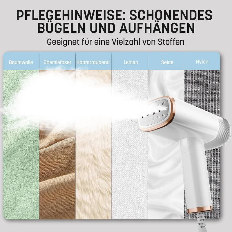 Dampfglätter Steamer Dampfbügler Faltbar - 1200 W, Kompakt und Faltbar, 120ml Wassertank konstante D