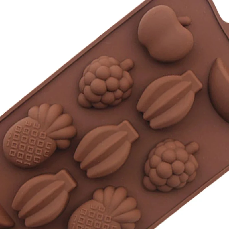 12-Cavity Tropical Fruit Silicone Chocolate Mold