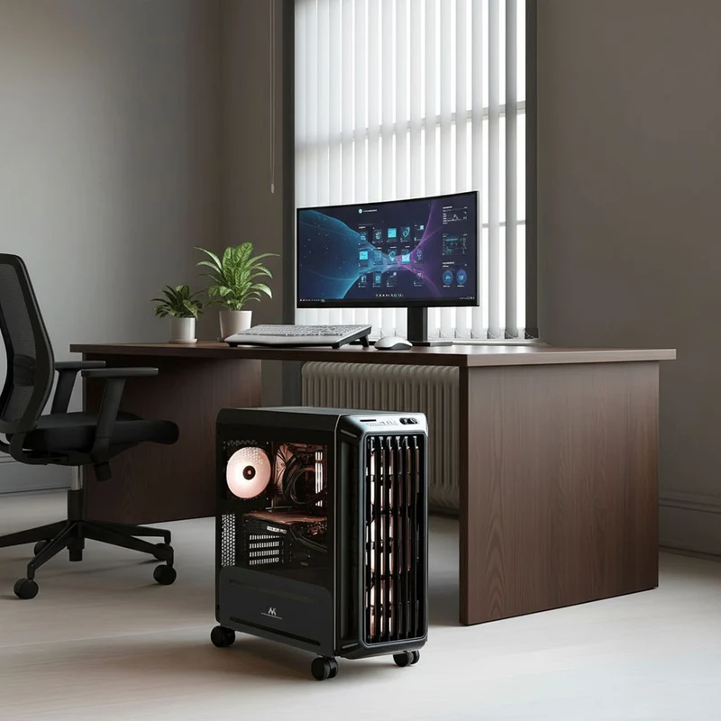 Universal Computer Stand Cart with wheels Mobile CPU up to 10kg Cart PC Desktop