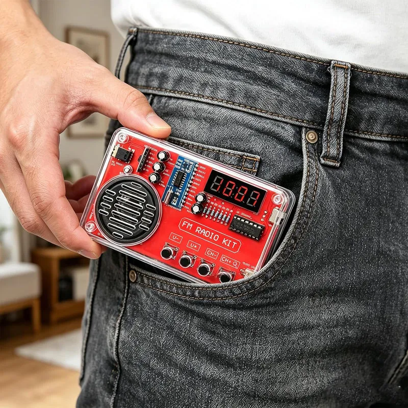 Löten DIY Elektronische Kits Digitalradio, Lötpraxis-Kit mit Digitaler Anzeige für HD-Radio, DIY Ele