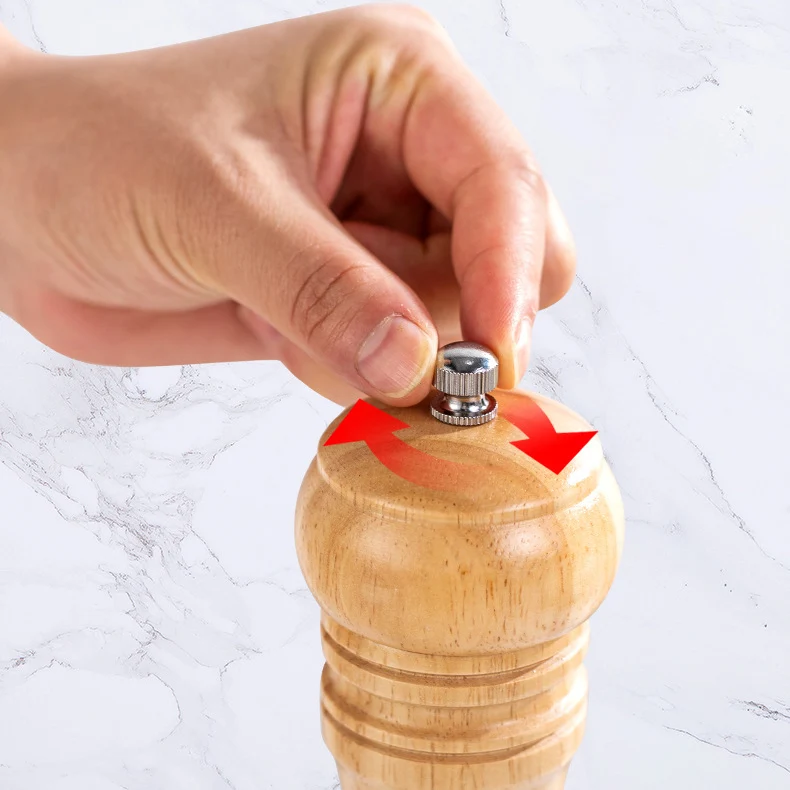 Wooden Pepper Mill Grinder 6"