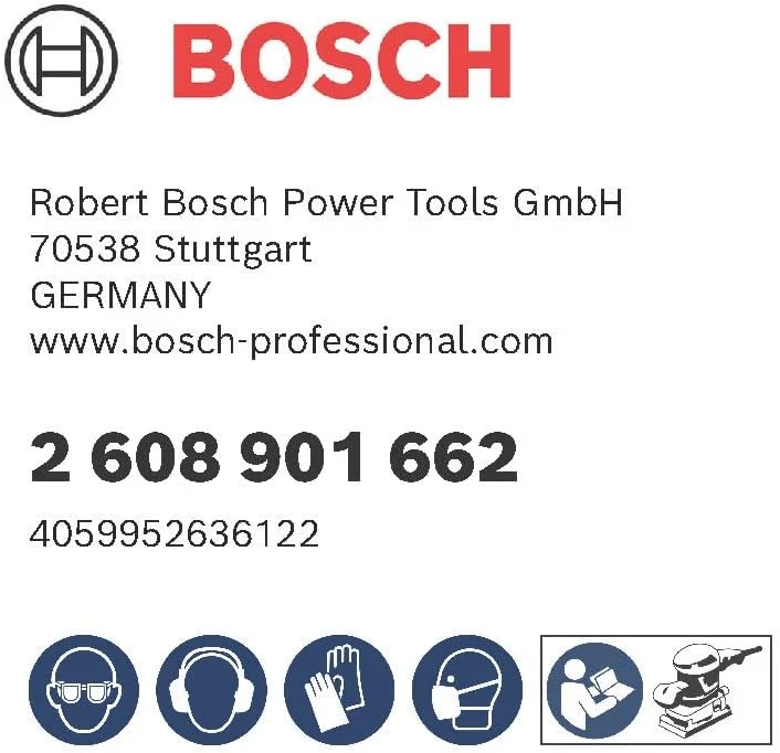 Bosch 50x EXPERT C470 Schleifpapier mit 8 Löchern (für Farbe auf Holz, Hartholz, Ø 80x133 mm, Körnun