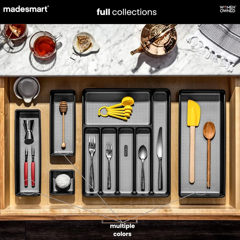 madesmart Tablett, 3er-Set, weiss, Premiumweiss, Premiumweiss