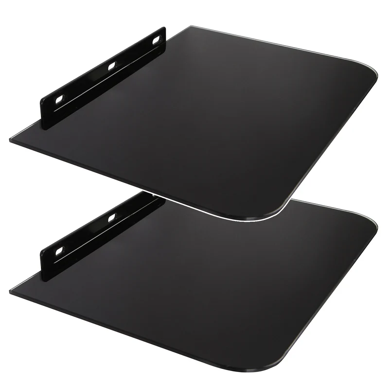Maclean DVD shelf, max. 10kg, glass, MC-738, 2 pieces