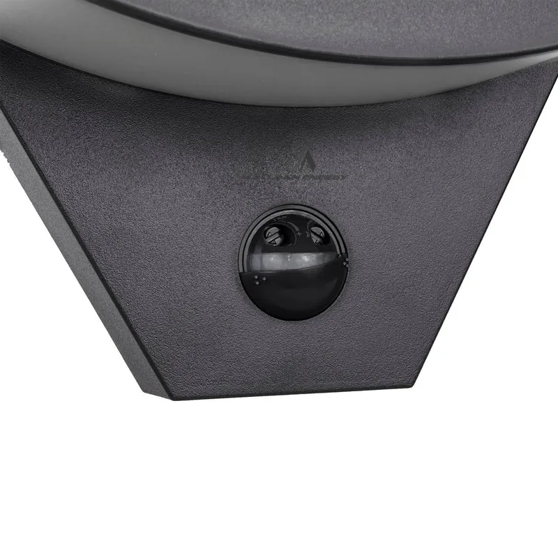 Maclean LED Motion Sensor Light, Infrared Motion Sensor, Black, 10W, IP54, 800 lm, MCE290 B, 2 pieces