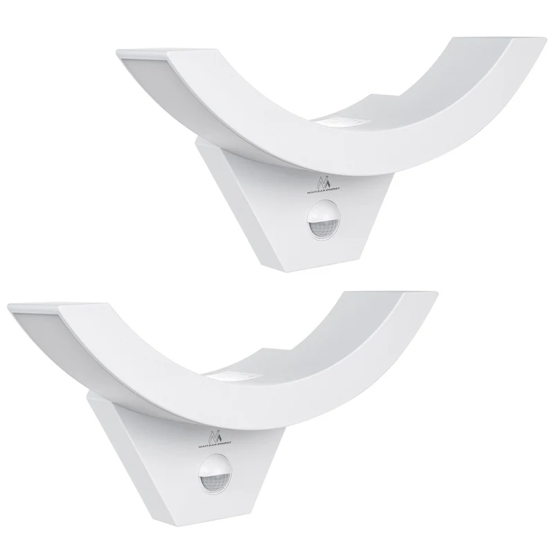 Maclean LED Motion Sensor Light, PIR sensor, white, 10W, IP54, 800 lm, MCE290 W, 2 pieces
