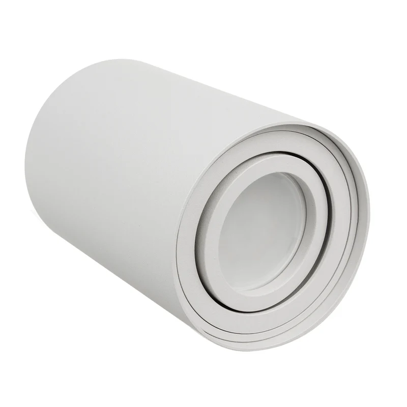 Maclean round plafond white MCE422 + LED bulb GU10 5W 4000K