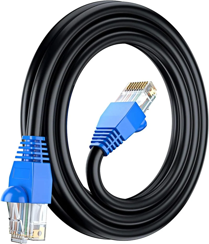 MutecPower CAT6 10m Aussen Verwendung wasserdicht - CCA - Direct Burial Ethernet Netzwerkkabel - 250