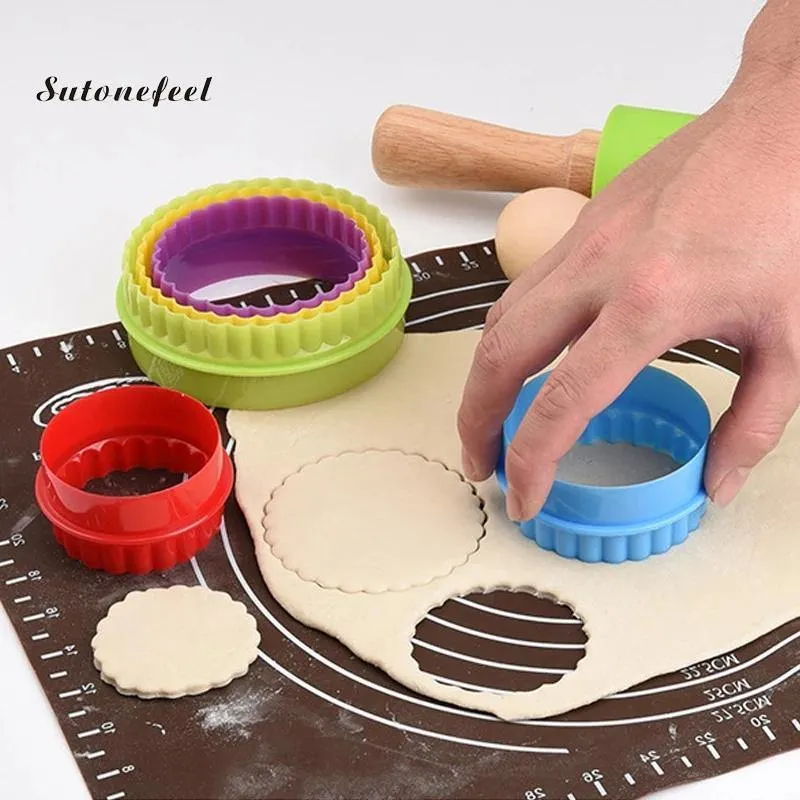 5 PCS Cookies Cutter Mold Round