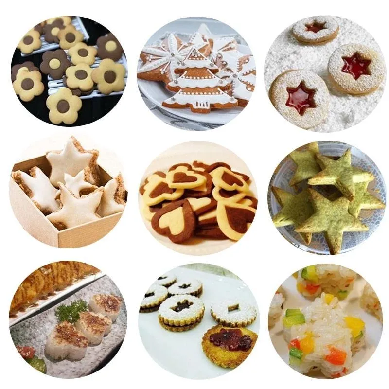 5 PCS Cookies Cutter Mold Round